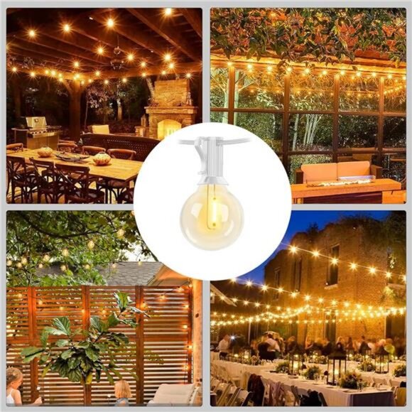 25Ft LED Outdoor String Lights,Connectable Bright LED Patio Lights String - Picture 6 of 7